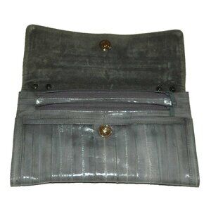 Genuine Eel Skin Clutch Wallet Slim 10x6 Vintage